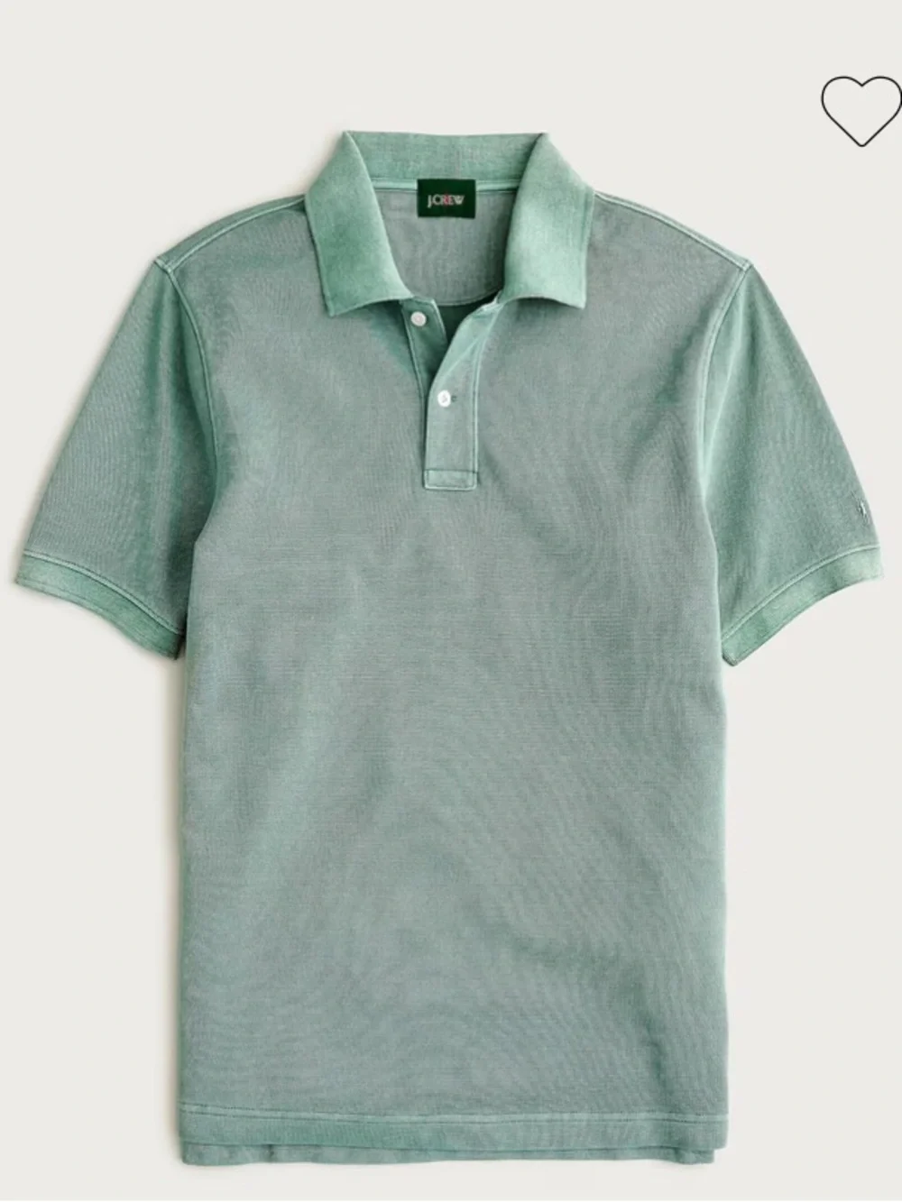 J crew Washed piqué polo shirt Graffiti Green